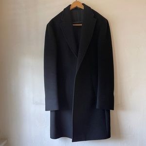 John VARVATOS - Men's Wool Overcoat- Navy Black - Clean DESIGN